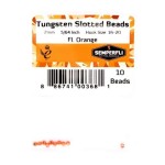 Tungsten Slotted Beads 2mm (5/64 inch) Fl Orange