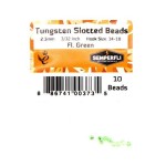 Tungsten Slotted Beads 2.3mm (3/32 inch) Fl Green