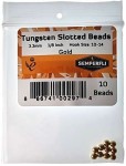 Tungsten Slotted Beads 3.3mm (1/8 inch) Gold