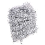Metallic Tinsel Chenille 15mm Large Silver