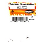 Tungsten Slotted Beads 1.5mm (1/16 inch) Black Nickel