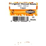 Tungsten Slotted Beads 1.5mm (1/16 inch) Copper