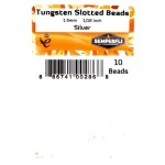 Tungsten Slotted Beads 1.5mm (1/16 inch) Silver