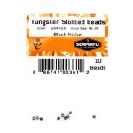 Tungsten Slotted Beads 2mm (5/64 inch) Black Nickel