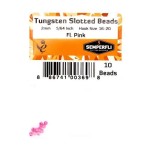 Tungsten Slotted Beads 2mm (5/64 inch) Fl Pink