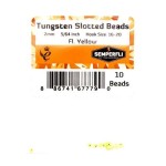 Tungsten Slotted Beads 2mm (5/64 inch) Fl Yellow