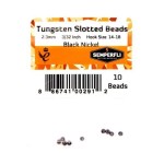 Tungsten Slotted Beads 2.3mm (3/32 inch) Black Nickel