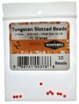 Tungsten Slotted Beads 2.3mm (3/32 inch) Fl Orange