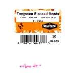 Tungsten Slotted Beads 2.3mm (3/32 inch) Fl Pink