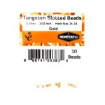 Tungsten Slotted Beads 2.3mm (3/32 inch) Gold