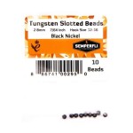 Tungsten Slotted Beads 2.8mm (7/64 inch) Black Nickel