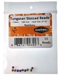 Tungsten Slotted Beads 2.8mm (7/64 inch) Rainbow