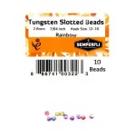 Tungsten Slotted Beads 2.8mm (7/64 inch) Rainbow