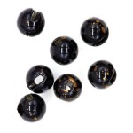 Tungsten Slotted Beads 3.8mm (5/32 inch) Mottled Black Gold