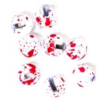 Tungsten Slotted Beads 3.8mm (5/32 inch) Mottled White Ruby