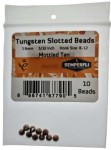 Tungsten Slotted Beads 3.8mm (5/32 inch) Mottled Tan