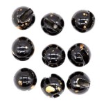 Tungsten Slotted Beads 4.6mm (3/16 inch) Mottled Black Gold