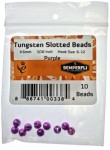 Tungsten Slotted Beads 4.6mm (3/16 inch) Purple