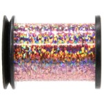 1/32 inch Holographic Tinsel Rose Pink