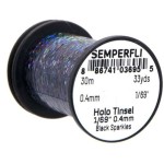 1/69'' Holographic Tinsel Black Sparkle