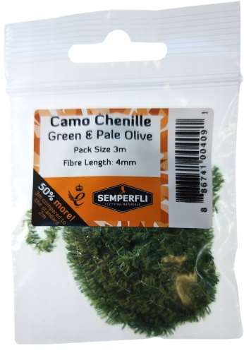 Camo Chenille 4mm Small Green & Pale Olive