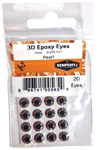 7mm 3D Epoxy Eyes Pearl