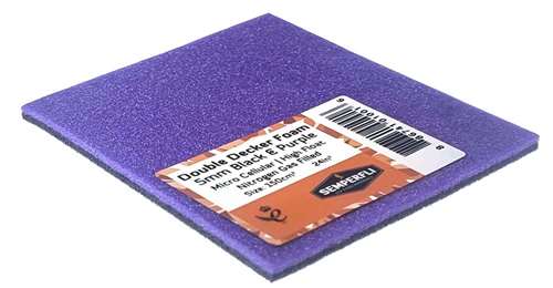 Double Decker Foam Small (5mm) Black & Purple
