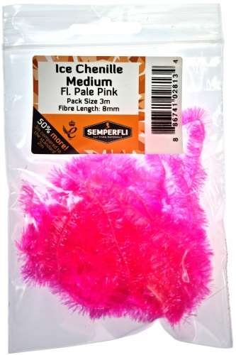 Ice Chenille 12mm Large Fl Pink