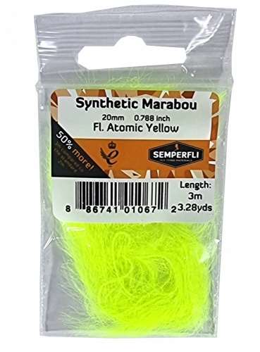 Synthetic Marabou 20mm Fl Atomic Yellow