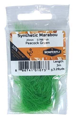 Synthetic Marabou 20mm Peacock Green