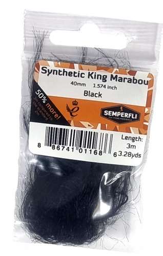 Synthetic King Marabou 40mm Black
