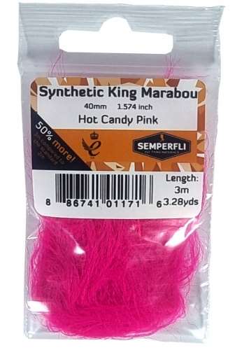 Synthetic King Marabou 40mm Fl Hot Candy Pink