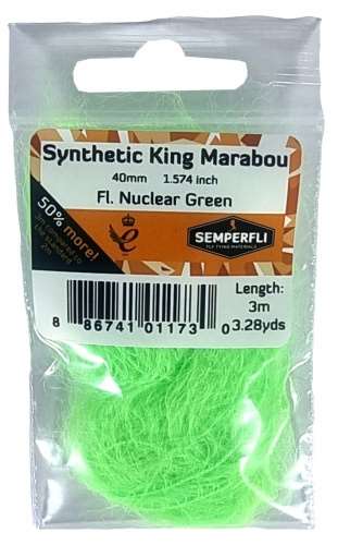 Synthetic King Marabou 40mm Fl Nuclear Green