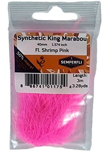 Synthetic King Marabou 40mm Fl Shrimp Pink
