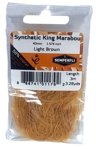 Synthetic King Marabou 40mm Light Brown