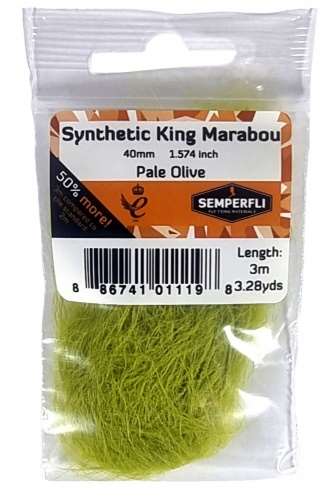 Synthetic King Marabou 40mm Pale Olive