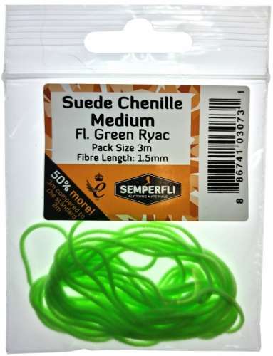 Suede Chenille 1.5mm Medium Fl Green Rhyac