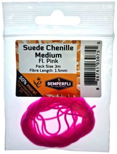 Suede Chenille 1.5mm Medium Fl Pink