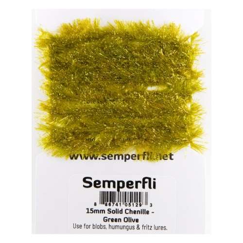 15mm Solid Chenille Golden Olive