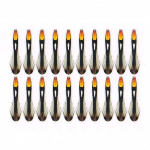 Synthetic Jungle Cock 10mm Extra Small Natural (200 feathers Bulk Pack)