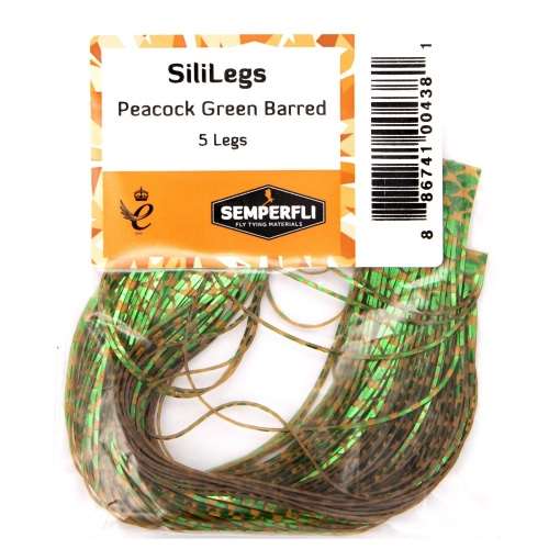 SiliLegs Peacock Green Barred