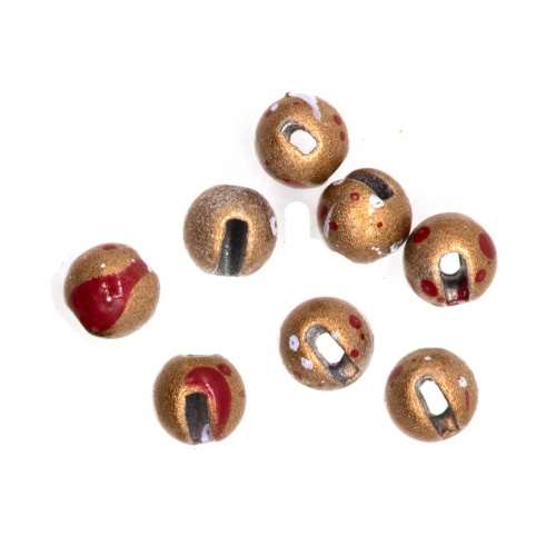 Tungsten Slotted Beads 2.8mm (7/64 inch) Mottled Tan