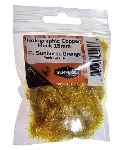 Copper Tinsel Fleck 15mm Large Fl Sunburst Orange