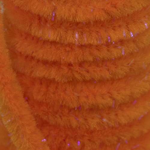 Sparkle Worm Chenille Fl. Orange