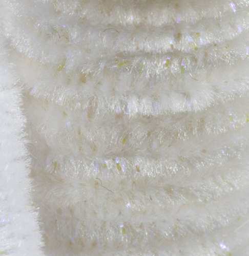 Sparkle Worm Chenille White