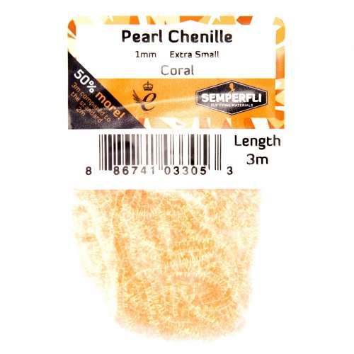 Pearl Chenille 1mm Coral