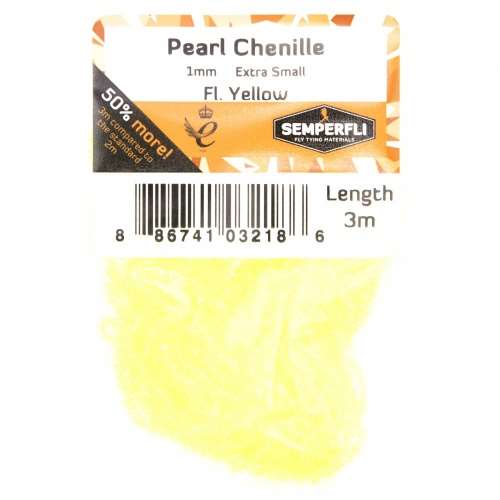 Pearl Chenille 1mm Fl Yellow