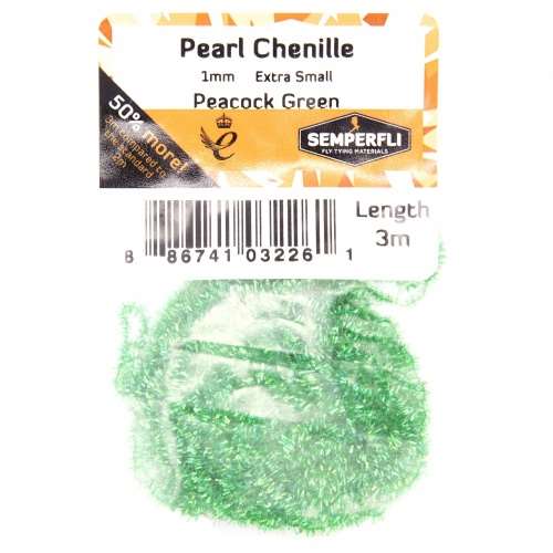 Pearl Chenille 1mm Peacock Green