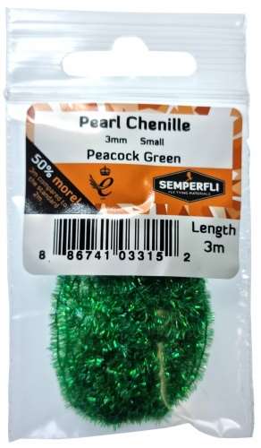Pearl Chenille 3mm Peacock Green