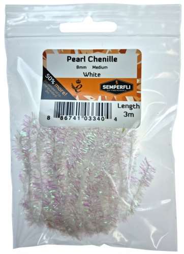 Pearl Chenille 8mm Medium White